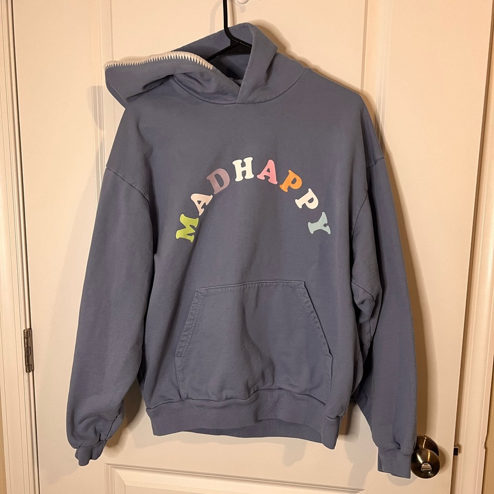 Madhappy Light Blue Hoodie with Colorful Lettering